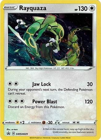 2020 Sword & Shield Promo Cosmos Holo Card - Rayquaza SWSH029