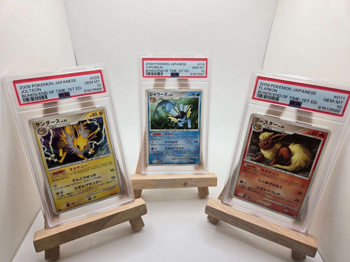 2008 Bonds To The End Of Time - Flareon, Vaporeon, Glaceon, Jolteon, Leafeon PSA 10