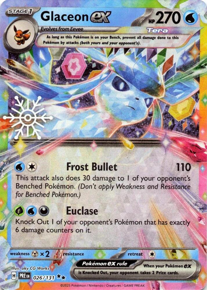 2025 Miscellaneous Cards & Products - Glaceon ex 26/131 (Holiday Calendar 2025)