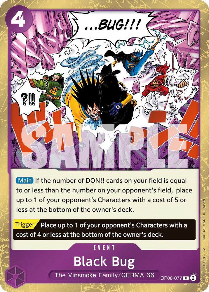 2023 One Piece Wings of the Captain - Black Bug OP06-077