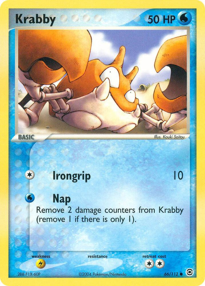 2004 FireRed & LeafGreen - Krabby 66/112