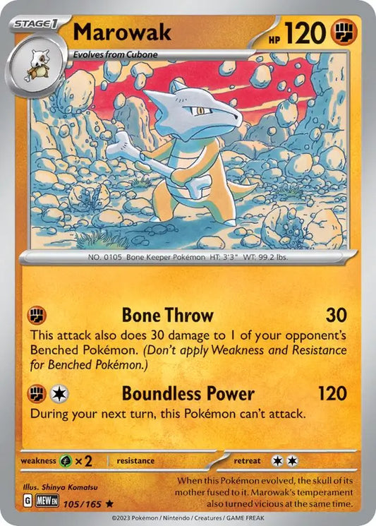 2023 Scarlet & Violet 151 - Marowak 105/165