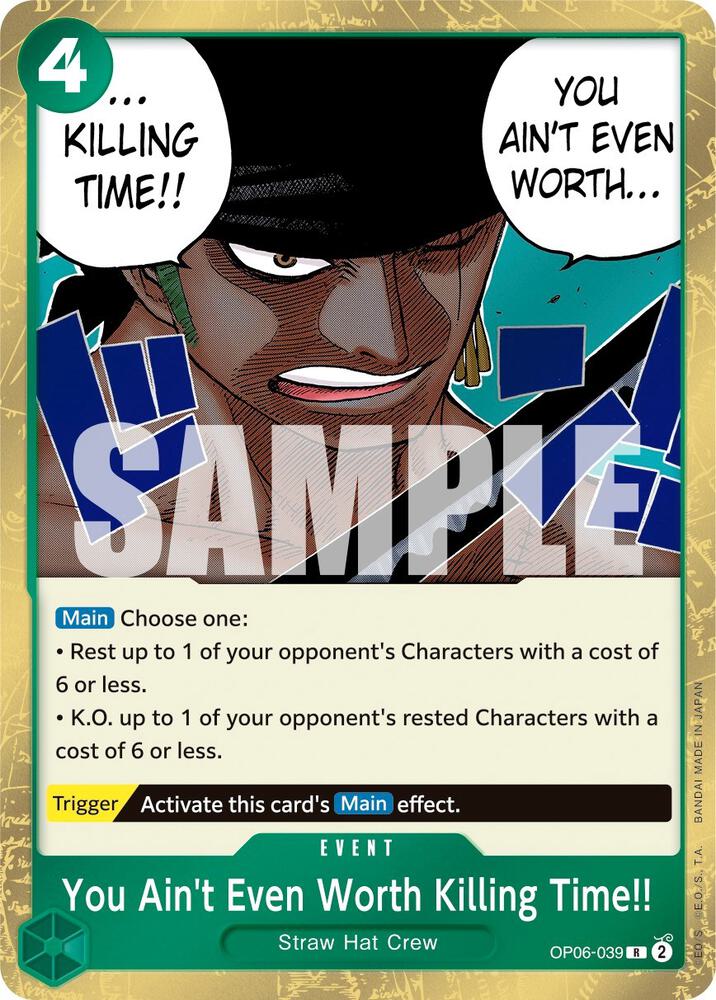 2023 One Piece Wings of the Captain - You Ain't Even Worth Killing Time OP06-039
