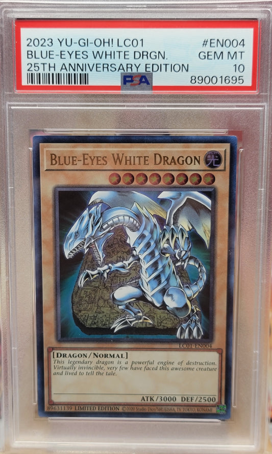 2023 Yu-Gi-Oh! 25th Anniversary - Blue-Eyes White Dragon LC01-EN004 PSA 10