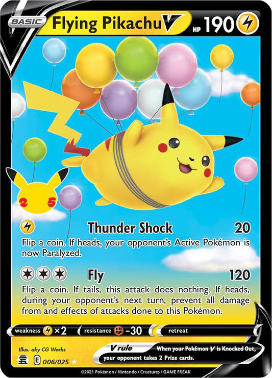 2021 25th Celebrations - Flying Pikachu V 6/25