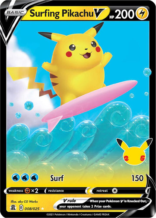 2021 25th Celebrations - Surfing Pikachu V 8/25