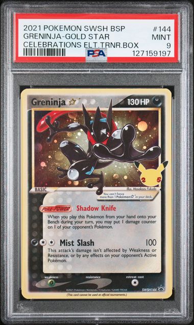 2021 25th Celebrations - Greninja Gold Star SWSH144 PSA 9