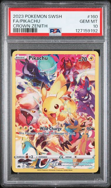 2023 Crown Zenith - Pikachu 160 PSA 10