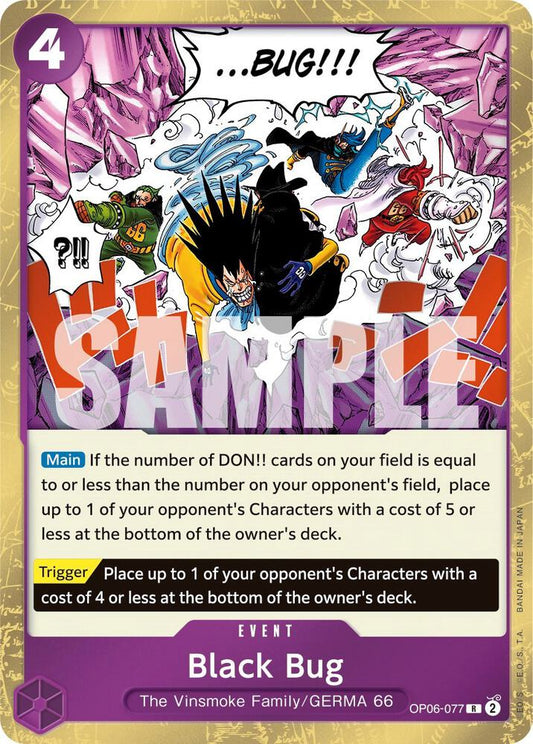 2023 One Piece Wings of the Captain - Black Bug OP06-077