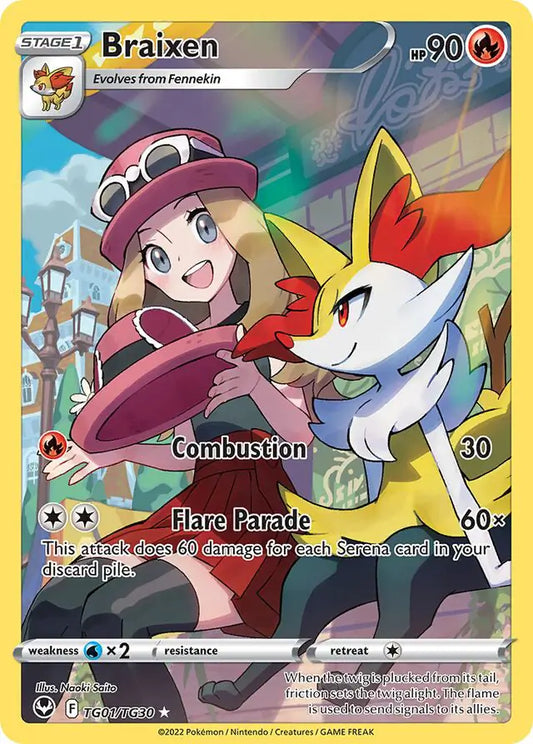 2022 Silver Tempest Trainer Gallery - Braixen TG01/TG30