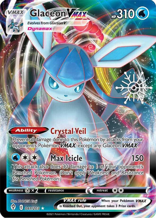 2023 Holiday Calendar Miscellaneous Cards & Products - Glaceon VMAX 41/203 Snowflake Stamp
