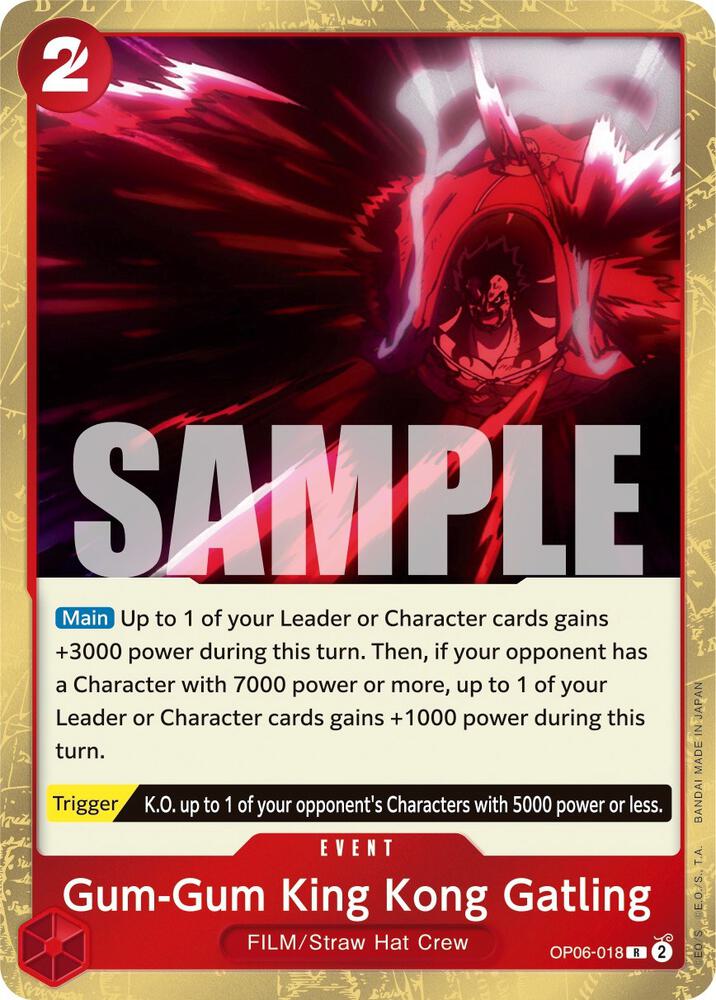 2023 One Piece Wings of the Captain - Gum-Gum King Kong Gatling OP06-018