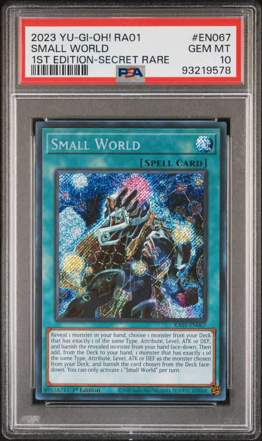 2023 Yu-Gi-Oh! 25th Anniversary Rarity Collection - Small World RA01-EN067 [Secret Rare] 1st Edition PSA 10