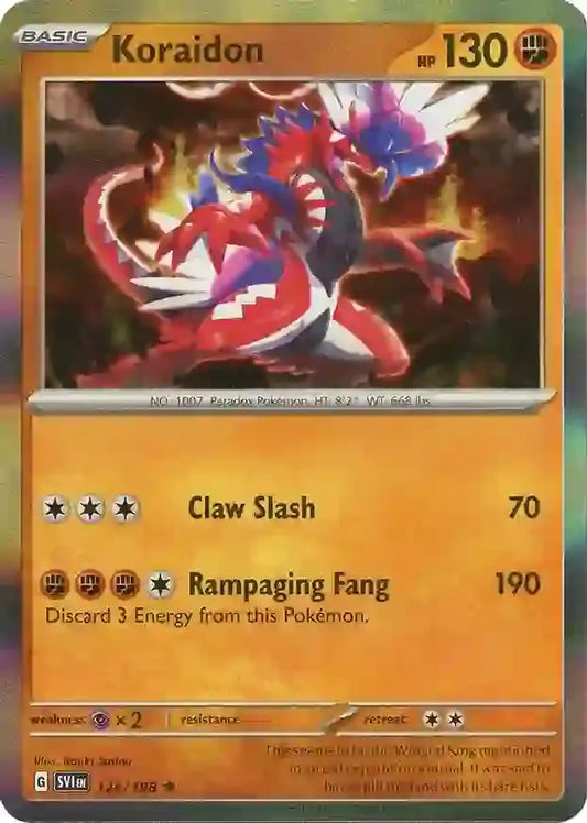2023 Scarlet & Violet Base Set - Koraidon 124/198