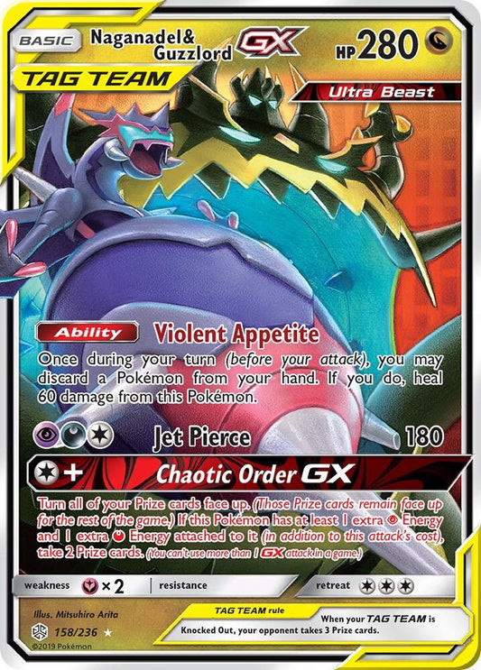 2019 Sun & Moon Cosmic Eclipse - Naganadel & Guzzlord GX 158/236