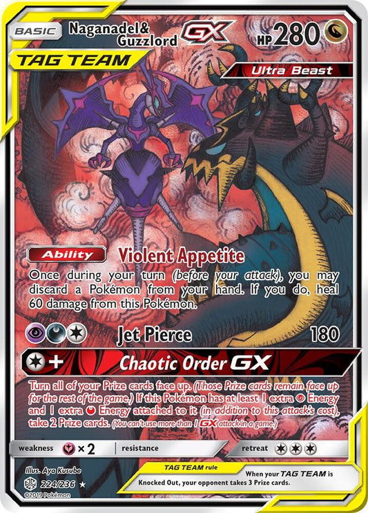 2019 Sun & Moon Cosmic Eclipse - Naganadel & Guzzlord GX 224/236