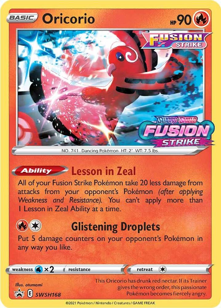 2021 Sword & Shield Promo - Oricorio SWSH168