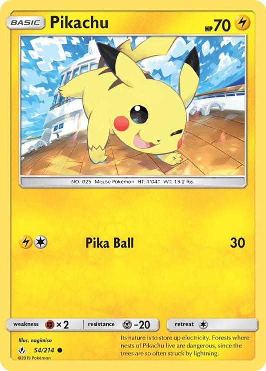 2019 Sun & Moon Unbroken Bonds - Pikachu 54/214