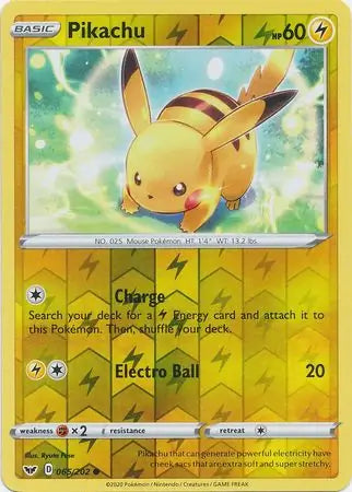 2020 Sword & Shield Base Set - Pikachu 65/202