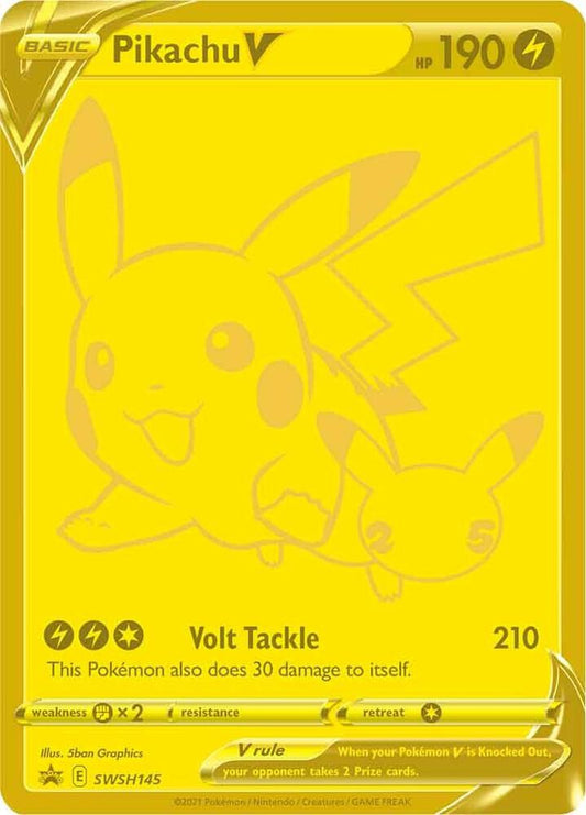 2021 Sword & Shield Promo Cards - Pikachu V - SWSH145