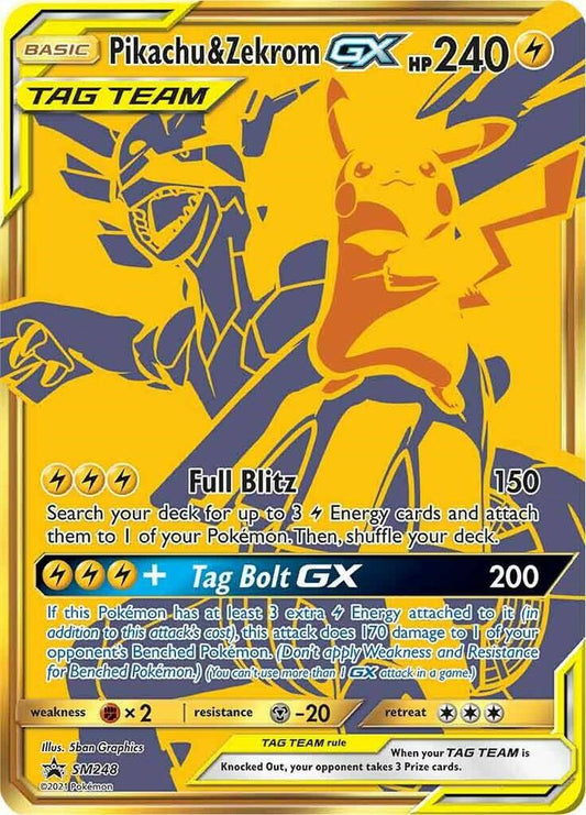 2021 Sun & Moon Promos - Pikachu & Zekrom GX Tag Team SM248
