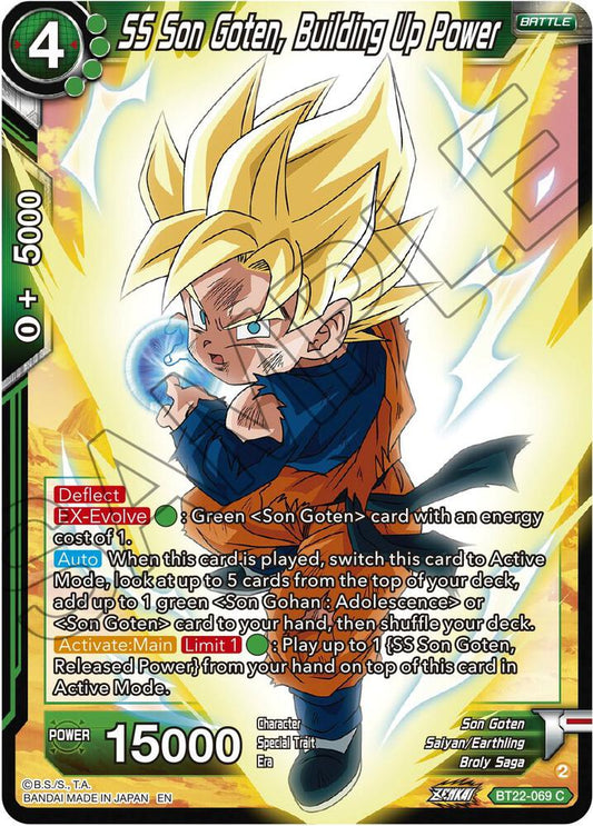 SS Son Goten, Building Up Power - Critical Blow BT22-069 C (Foil)