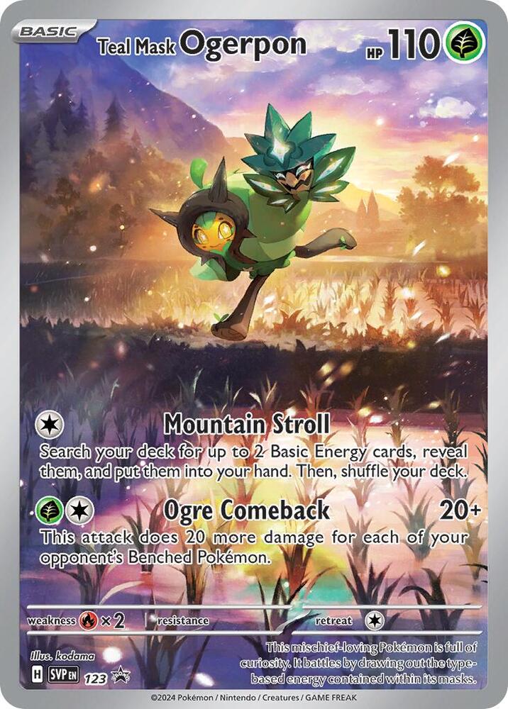 2024 Scarlet & Violet Promo Cards - Teal Mask Ogerpon 123