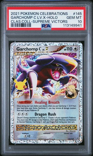 2021 25th Celebrations - Garchomp C Lv.X-Holo #145 PSA 10
