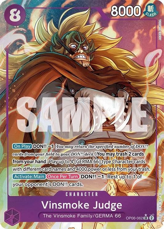 2023 One Piece Wings of the Captain - Vinsmoke Judge (Alternate Art) OP06-062