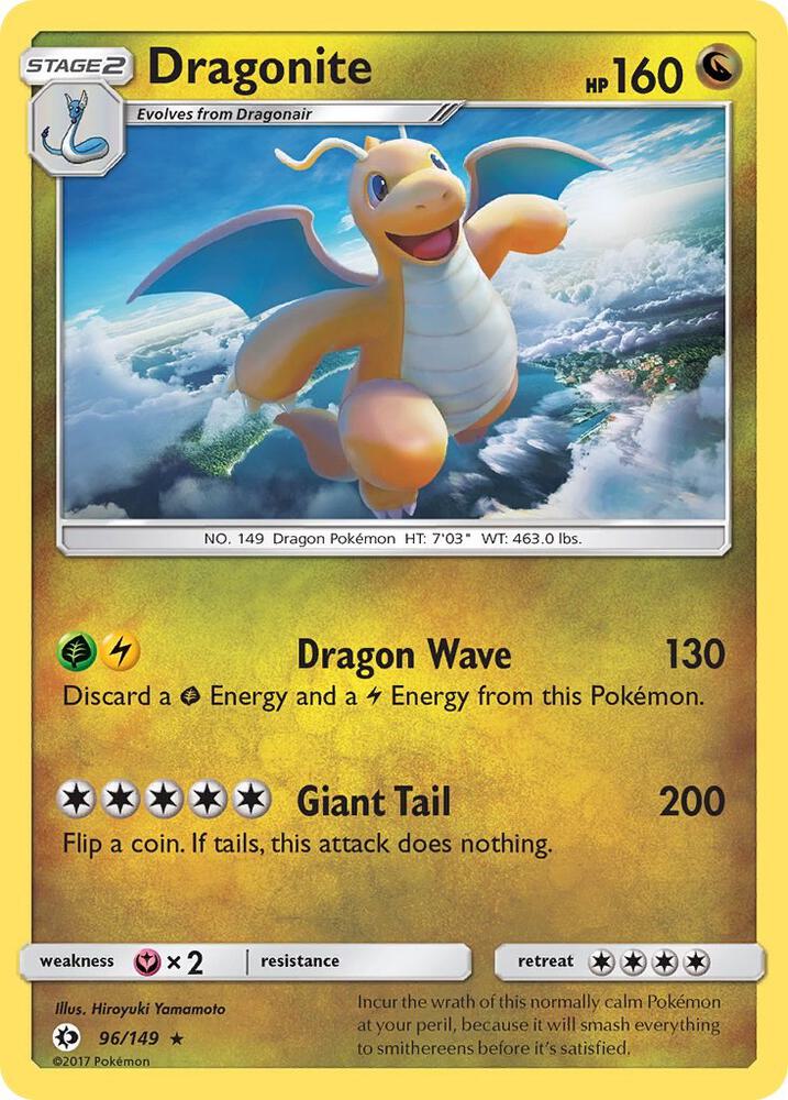 2017 Sun & Moon Base Set - Dragonite 96/149
