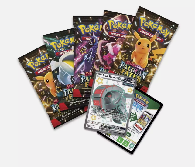 2023 Pokémon Scarlet & Violet Paldean Fates Shiny Iron Treads EX Tin