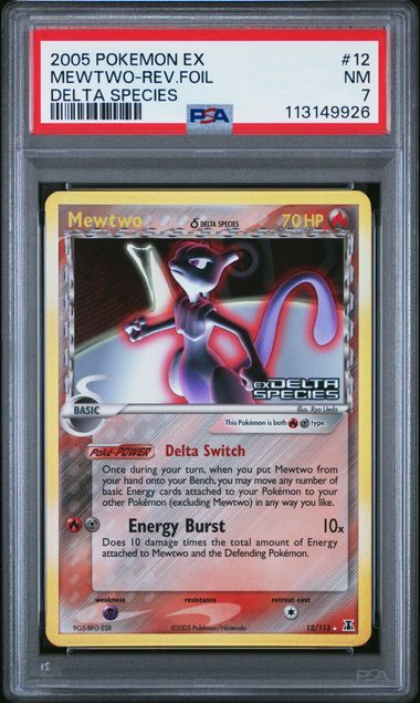 2005 Delta Species - Mewtwo #12 PSA 7