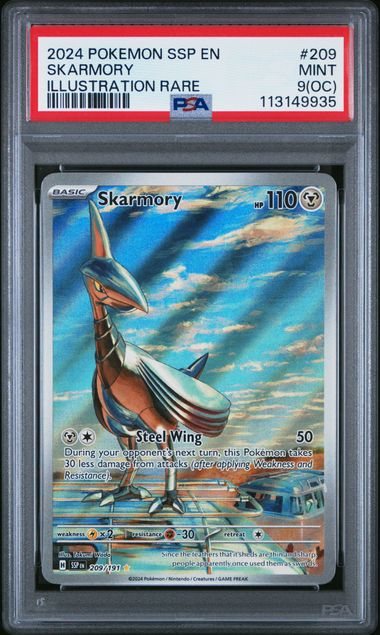 2024 Surging Sparks - Skarmory #209 PSA 9(OC)