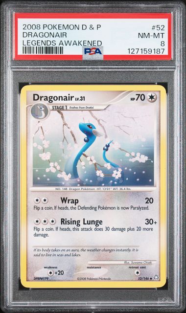 2008 Legends Awakened - Dragonair LV.31 52 PSA 8